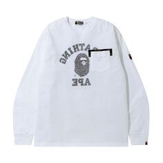 Лонгслив BAPE Reverse College Long-Sleeve Tee &apos;White&apos;, белый