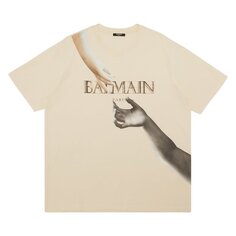 Футболка Balmain Statue Printed T-Shirt &apos;Blanc/Marron&apos;, белый