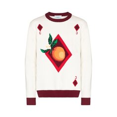 Свитер Casablanca Orange Card Intarsia Sweater &apos;Off White&apos;, белый