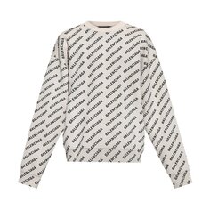 Свитер Balenciaga All Over Sweater &apos;Chalky White/Black&apos;, белый