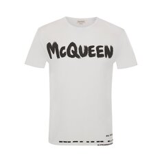 Футболка Alexander McQueen Graffiti T-Shirt &apos;White&apos;, белый