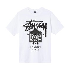 Футболка Stussy x Dover Street Market World Tour T-Shirt &apos;White&apos;, белый