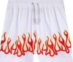 Шорты Palm Angels Burning Flames Print Swim Short &apos;White/Red&apos;, белый