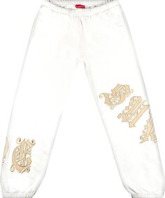 Спортивные брюки Supreme Old English Wrap Sweatpant &apos;White&apos;, белый