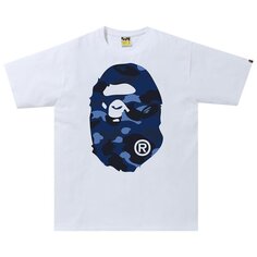 Футболка BAPE Color Camo Big Ape Head Tee &apos;White/Blue&apos;, белый