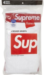 Боксеры Supreme x Hanes Boxer Briefs (4 Pack) &apos;White&apos;, белый