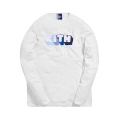 Футболка Kith x Bearbrick Logo Long-Sleeve T-Shirt &apos;White&apos;, белый
