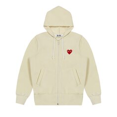 Худи Comme des Garçons PLAY Zip Up Hoodie &apos;Ivory&apos;, белый