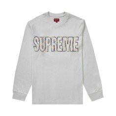 Лонгслив Supreme International Long-Sleeve Tee &apos;White&apos;, белый