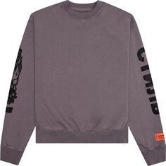 Толстовка Heron Preston Flaming Skull Crewneck &apos;Grey/Black&apos;, серый