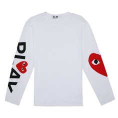 Рубашка Comme des Garçons PLAY Logo Long-Sleeve Shirt &apos;White&apos;, белый