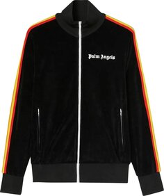 Куртка Palm Angels Rainbow Chenille Track Jacket &apos;Black/White&apos;, черный