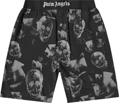 Шорты Palm Angels Skulls Print Easy Shorts &apos;Black/White&apos;, черный