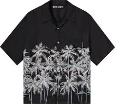 Рубашка Palm Angels Allover Palms Bowling Shirt &apos;Black/White&apos;, черный