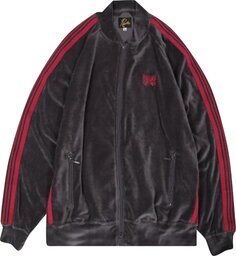 Куртка Needles Velour Track Jacket &apos;Charcoal&apos;, черный