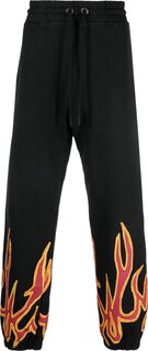 Спортивные брюки Palm Angels GD Graffiti Flames Sweatpants &apos;Black/Red&apos;, черный