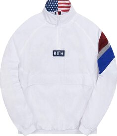 Куртка Kith Retro Quarter Zip Track Jacket &apos;White&apos;, белый