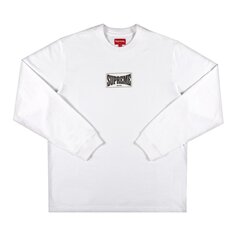 Лонгслив Supreme Woven Label Long-Sleeve Top &apos;White&apos;, белый