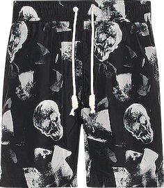 Шорты Palm Angels Skulls Print Swim Short &apos;Black/White&apos;, черный