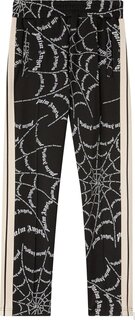 Брюки Palm Angels Spider Web Classic Track Pant &apos;Black/Off White&apos;, черный
