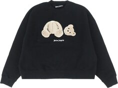 Толстовка Palm Angels Bear Printed Crewneck &apos;Black/Brown&apos;, черный