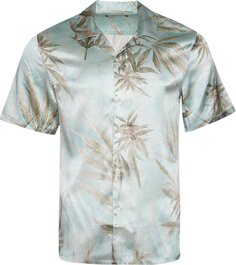 Рубашка Nahmias Hawaiian Bowling Shirt &apos;Ice Blue/Multicolor&apos;, зеленый