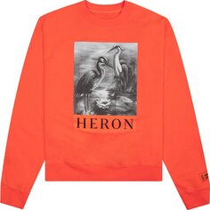 Лонгслив Heron Preston Logo Print Long-Sleeve Sweatshirt &apos;Orange/Black&apos;, оранжевый