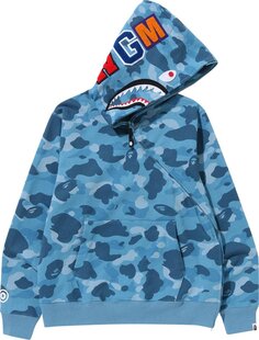 Худи BAPE Honeycomb Camo Shark Full Zip Hoodie &apos;Blue&apos;, синий