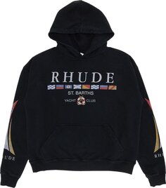 Худи Rhude Yacht Club Hoodie &apos;Vintage Black&apos;, синий