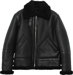 Куртка Acne Studios Shearling Aviator Jacket &apos;Black&apos;, черный
