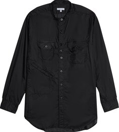 Рубашка Engineered Garments Nylon Micro Ripstop Banded Collar Shirt &apos;Black&apos;, черный