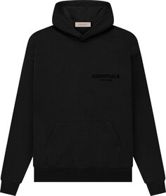 Худи Fear of God Essentials Pullover Hoodie &apos;Stretch Limo&apos; FW22, черный