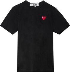 Футболка Comme des Garçons PLAY Heart T-Shirt &apos;Black&apos;, черный