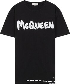 Футболка Alexander McQueen Graffiti Logo T-Shirt &apos;Black&apos;, черный