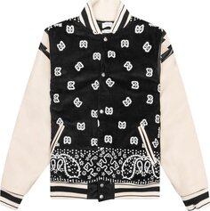 Куртка Rhude Bandana Bomber Jacket &apos;Black/White&apos;, черный