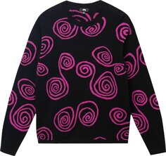 Свитер Stussy Hand Drawn S Sweater &apos;Black&apos;, черный