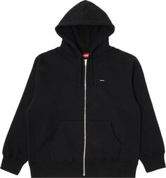 Толстовка Supreme Small Box Drawcord Zip Up Hooded Sweatshirt &apos;Black&apos;, черный