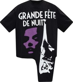 Футболка Raf Simons Oversized T-Shirt Cut Out Grand Fete De Nuit &apos;Black&apos;, черный