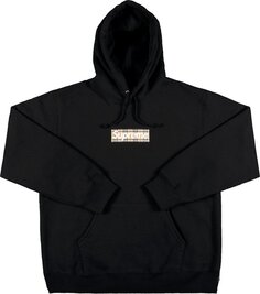 Толстовка Supreme x Burberry Box Logo Hooded Sweatshirt &apos;Black&apos;, черный