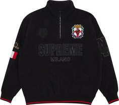 Пуловер Supreme Milano Half Zip Pullover &apos;Black&apos;, черный