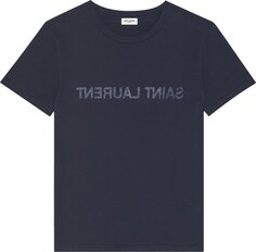 Футболка Saint Laurent Reverse T-Shirt &apos;Marine/Naturel&apos;, синий