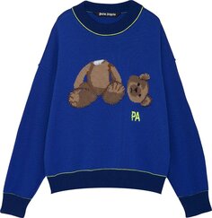 Свитер Palm Angels Bear Sweater &apos;Blue/Brown&apos;, синий