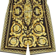 Шорты Versace Barocco Shorts &apos;Black/Gold&apos;, черный