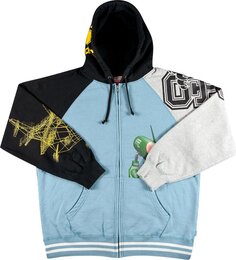 Толстовка Supreme x Junya Watanabe x Comme des Garçons MAN Zip Up Hooded Sweatshirt &apos;Dusty Blue&apos;, синий