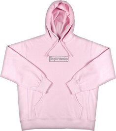 Толстовка Supreme x KAWS Chalk Logo Hooded Sweatshirt &apos;Light Pink&apos;, розовый