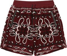 Шорты Amiri Printed Bandana Polar Fleece Shorts &apos;Red/Black&apos;, красный