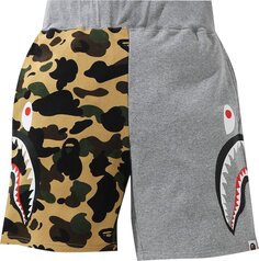 Шорты BAPE 1st Camo Half Side Shark Sweat Shorts &apos;Yellow&apos;, желтый