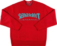 Свитер Supreme x Thrasher Sweater &apos;Red&apos;, красный