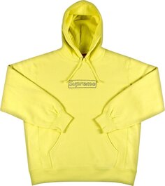 Толстовка Supreme x KAWS Chalk Logo Hooded Sweatshirt &apos;Light Lemon&apos;, желтый