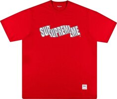 Футболка Supreme Cut Logo Short-Sleeve Top &apos;Red&apos;, красный